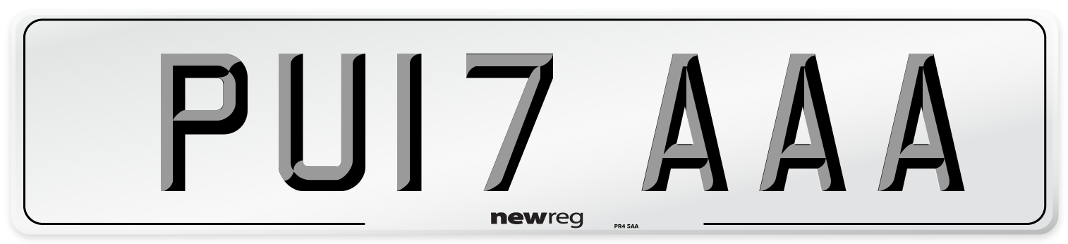 PU17 AAA Number Plate from New Reg